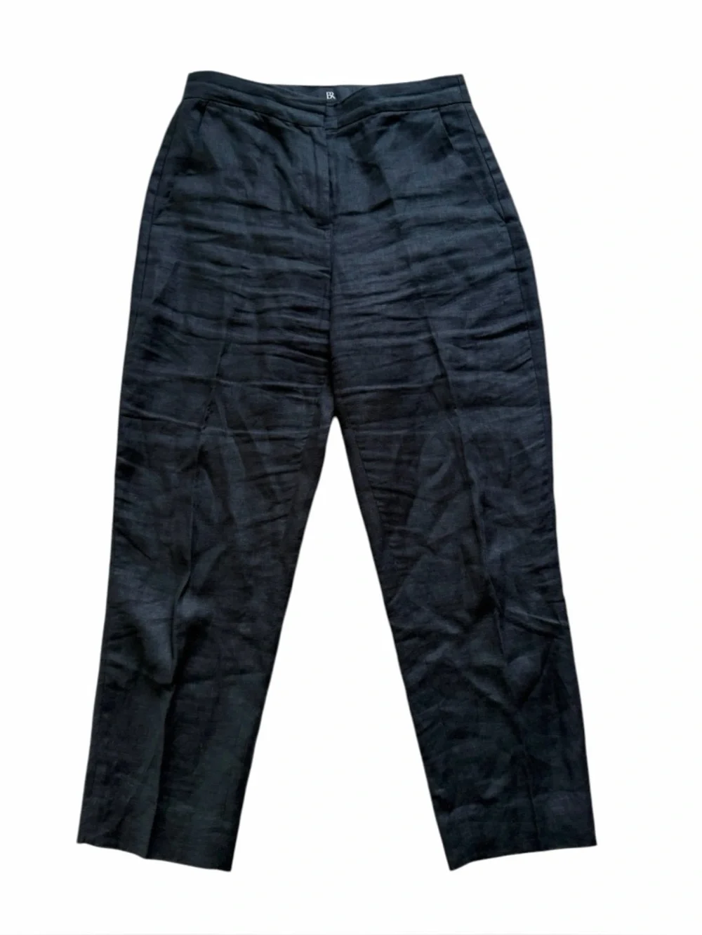 Banana Republic Linen Pants Womens 4 Black Straight Leg Lightweight Minimalist